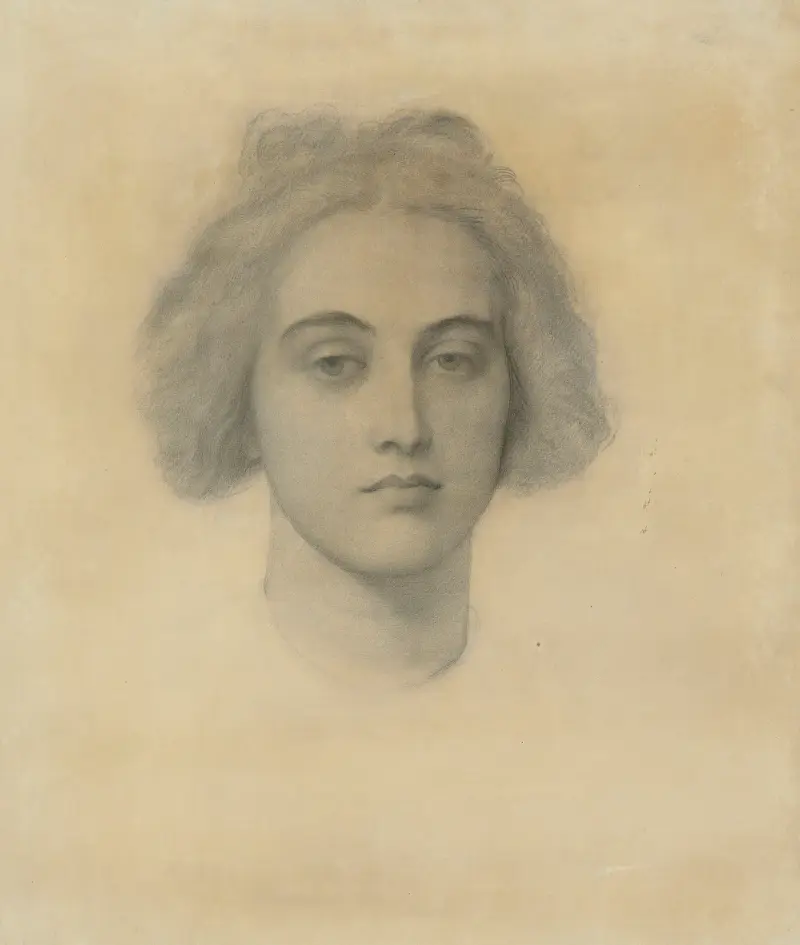 Huvudstudie av Virginia Pattle för ‘Diana och Apollo’ av George Frederic Watts