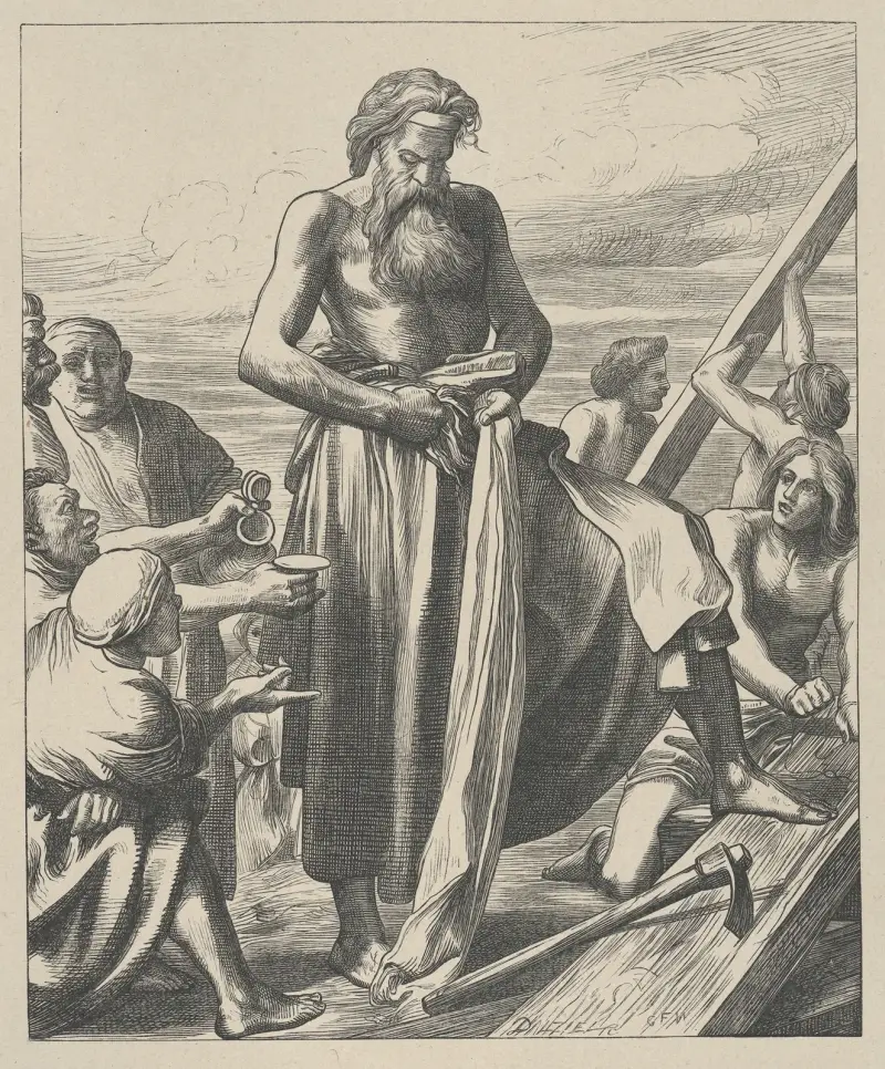 Noah baut die Arche von George Frederic Watts
