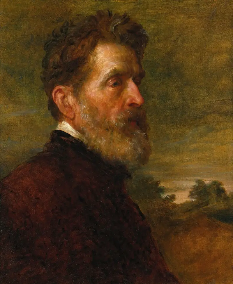 Portrait Of Major General Talbot av George Frederic Watts