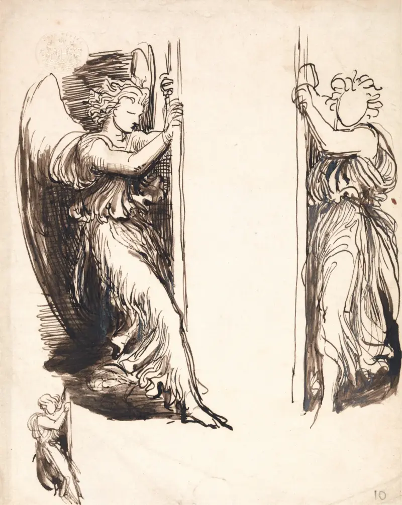 Studies for the Angels in The Court of Death av George Frederic Watts