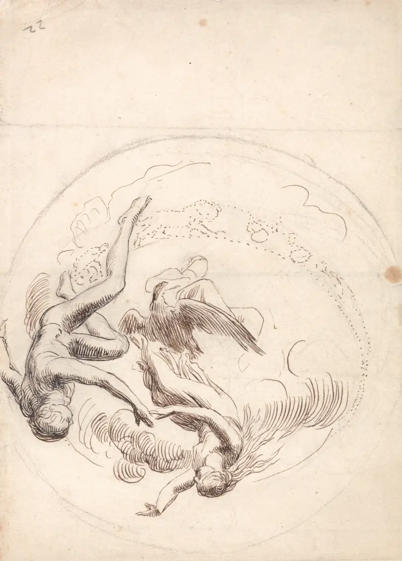 Studie k kruhové stropní dekoraci, George Frederic Watts