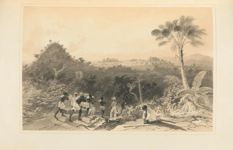 General view of Kabah av Frederick Catherwood