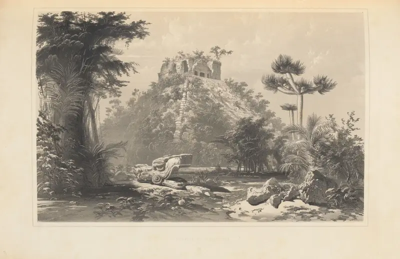 Teocallis in Chichén Itzá von Frederick Catherwood