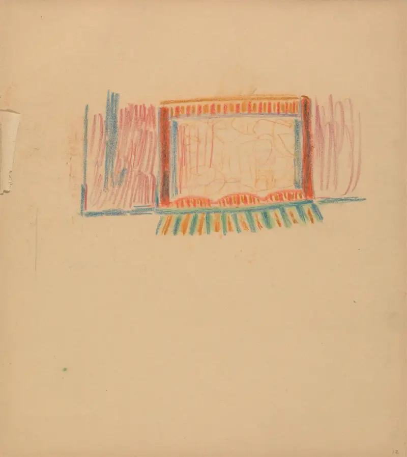 Cave of the Golden Calf; Study for Stage av Spencer Frederick Gore