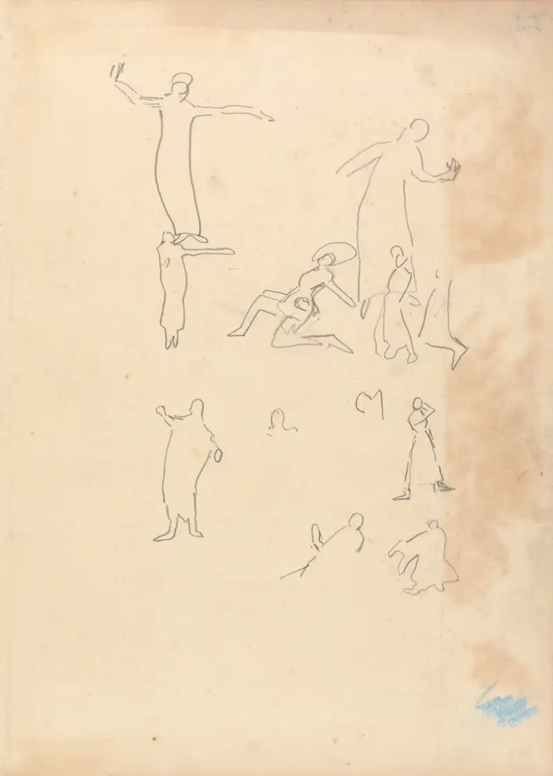 Cave of the Golden Calf; Study of Dancers av Spencer Frederick Gore