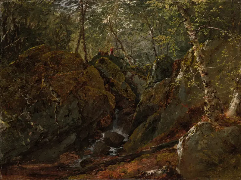 Vattenfall i Catskill av John Frederick Kensett