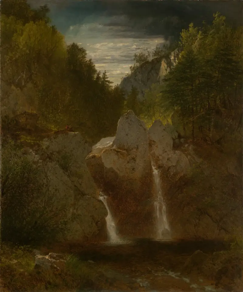 Klippdammen, Bash-Bish Falls av John Frederick Kensett