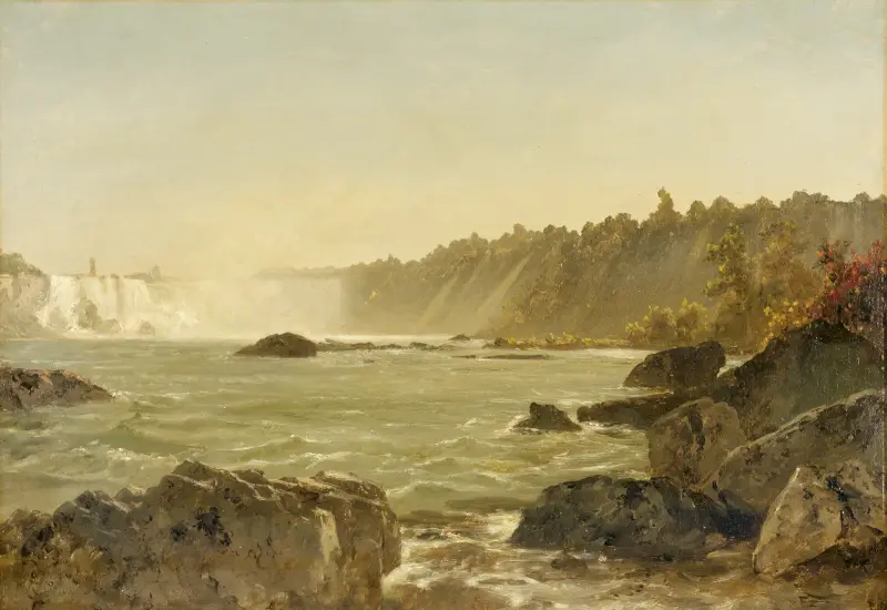 View of Niagara Falls av John Frederick Kensett