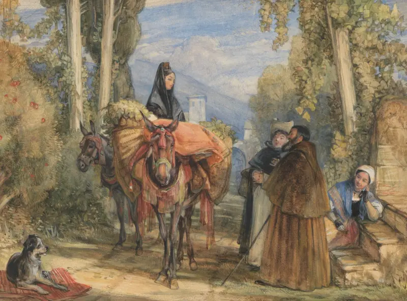 A road near Seville, Spain av John Frederick Lewis
