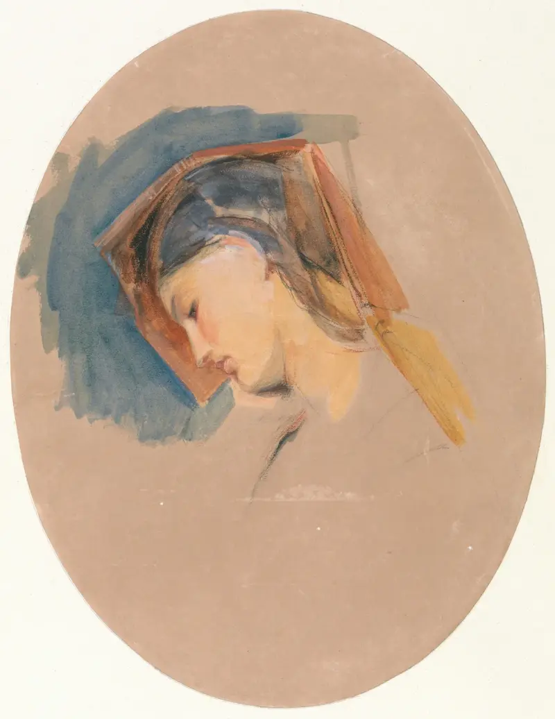 Huvud av en ung kvinna av John Frederick Lewis