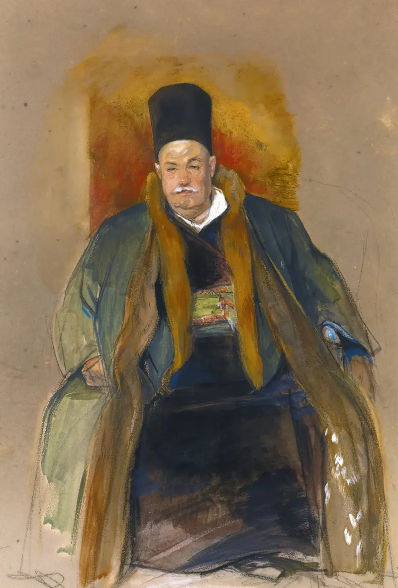 Portrait Of A Prosperous Merchant Of Terapia av John Frederick Lewis