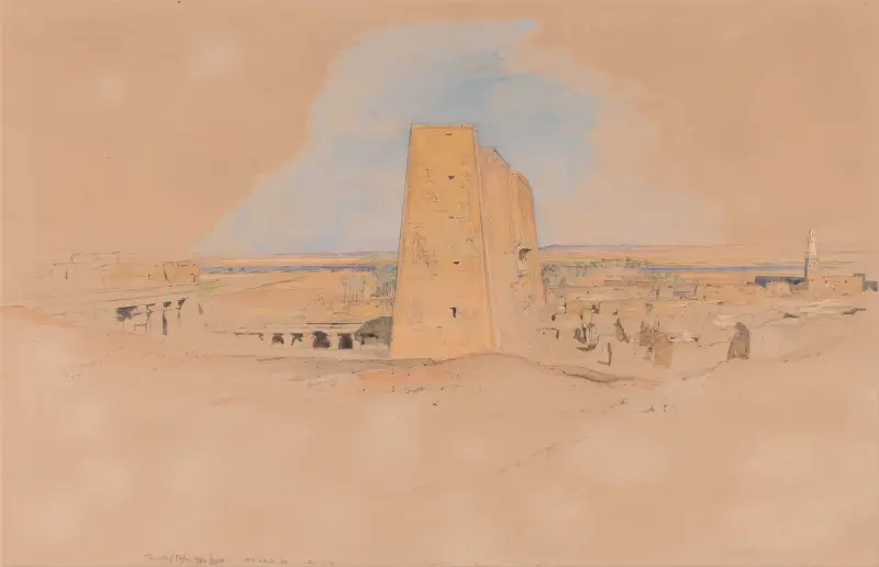 Temple of Edfou, Upper Egypt av John Frederick Lewis