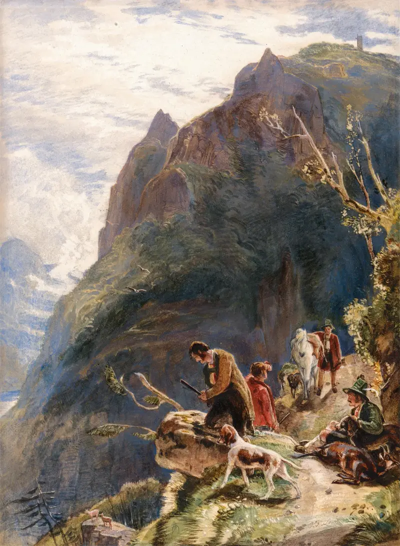 Tyrolska jägare av John Frederick Lewis