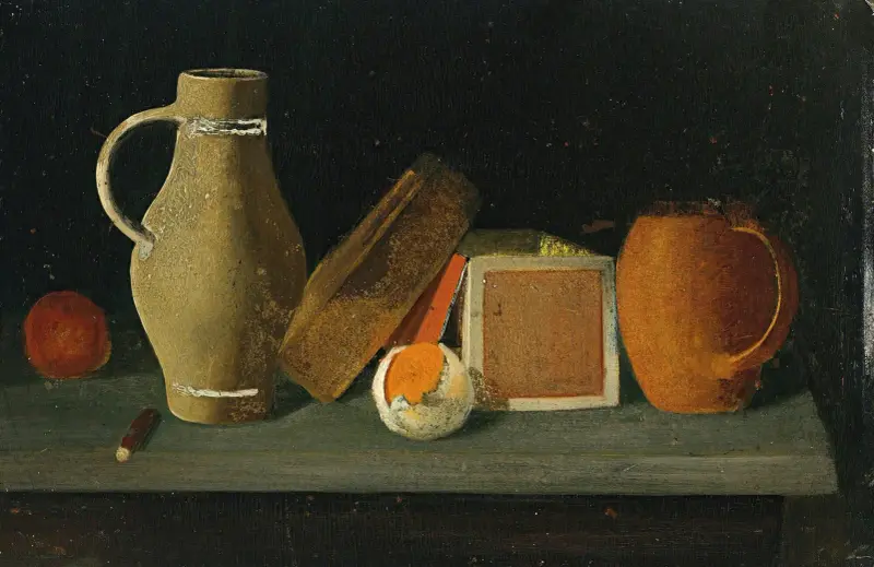 Dzban, książka, pudełko i kubek, John Frederick Peto