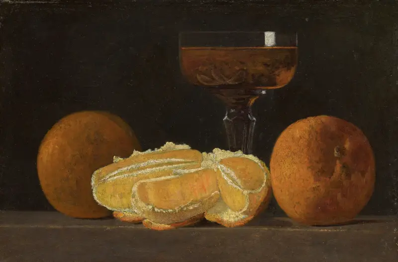 Still Life with Oranges and Goblet of Wine av John Frederick Peto