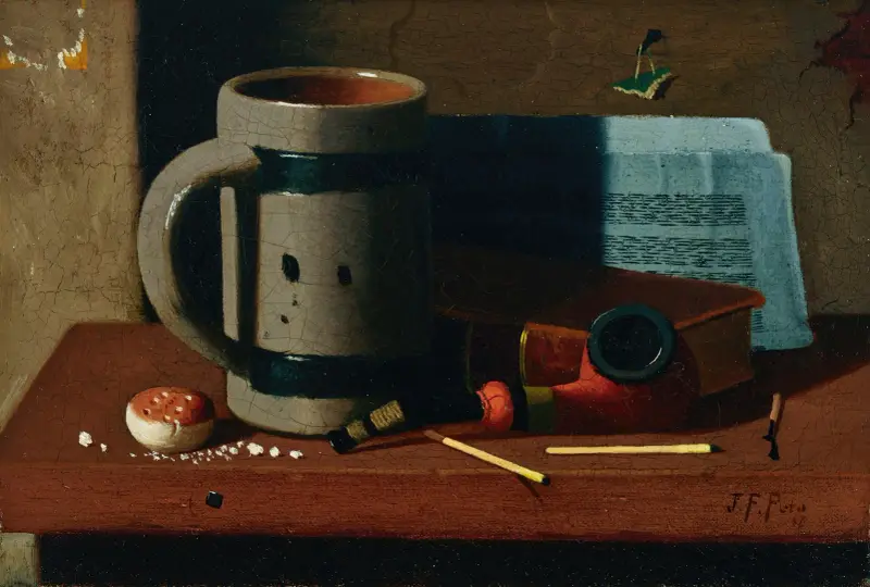Tankard, Pipe, Matches and Biscuit av John Frederick Peto