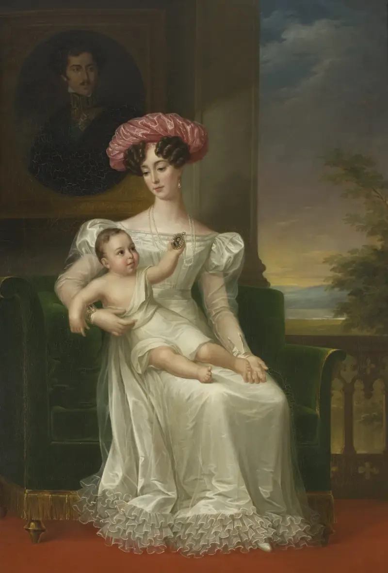 Josefina of Sweden and Norway, with her eldest son av Fredric Westin