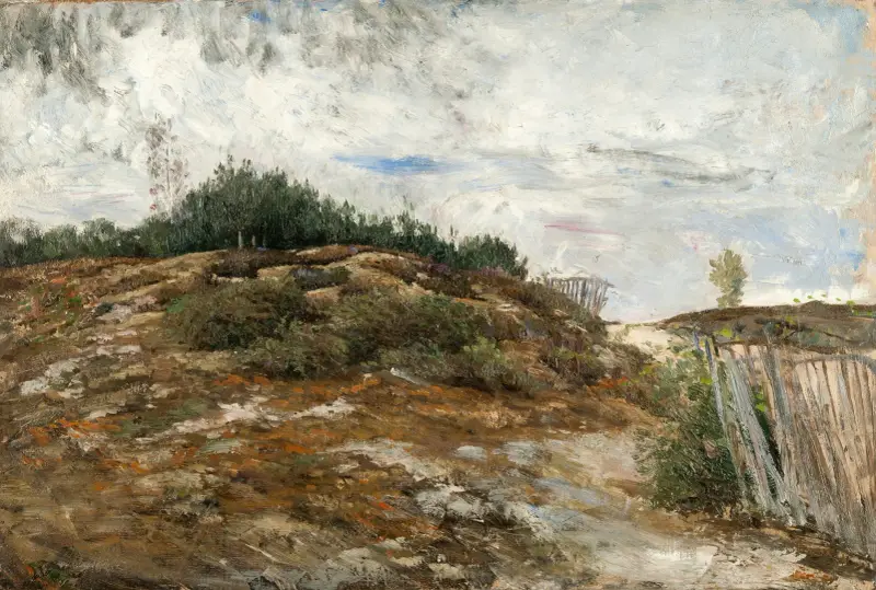 Skogsbevuxen ås, Fontainebleau av Carl Fredrik Hill