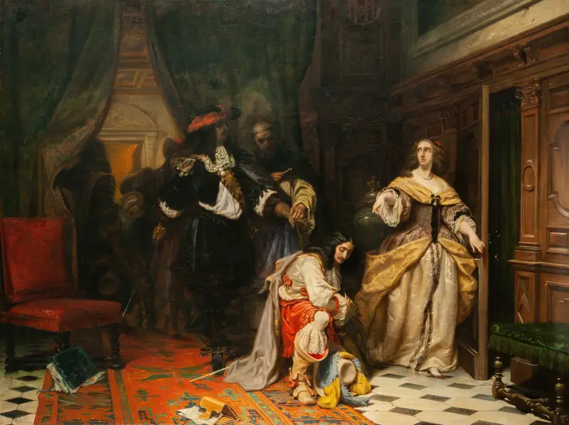Drottning Kristina och Monaldeschi av Johan Fredrik Höckert
