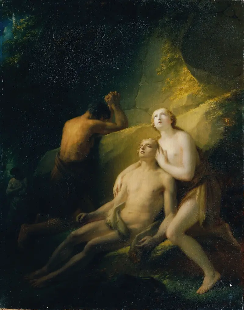 Adam and Eve mourn the dead Abel av Heinrich Friedrich Füger