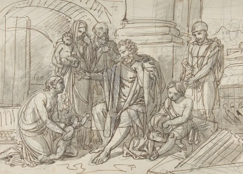Belisarius Begging for Alms – nr 2 av Heinrich Friedrich Füger
