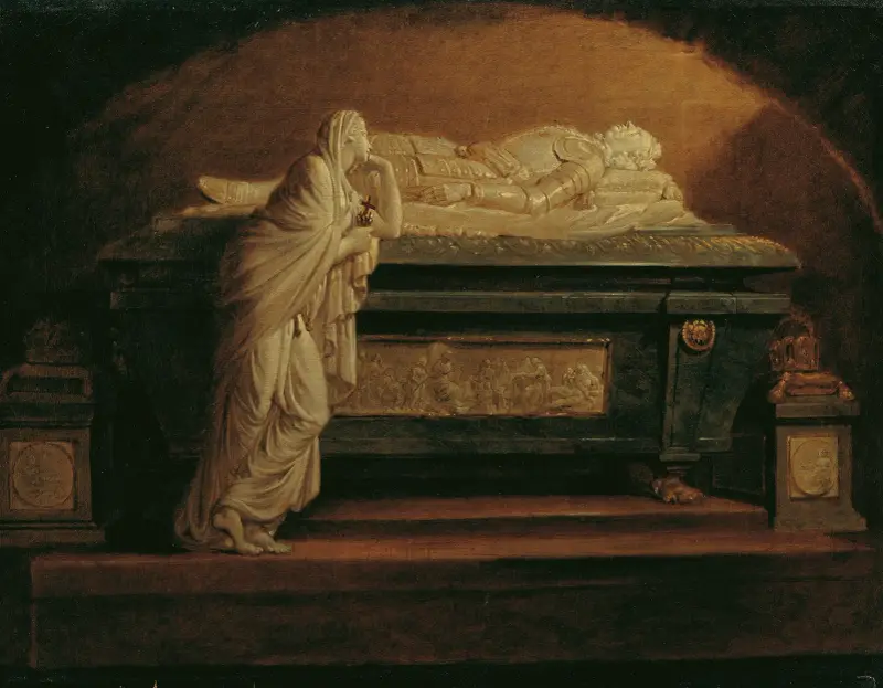 Das Grabmal Kaiser Leopolds II. von Franz Anton Zauner in der Augustinerkirche av Heinrich Friedrich Füger