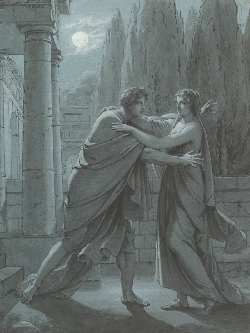 Lais Taking Aristipp by Surprise ca. 1801 av Heinrich Friedrich Füger