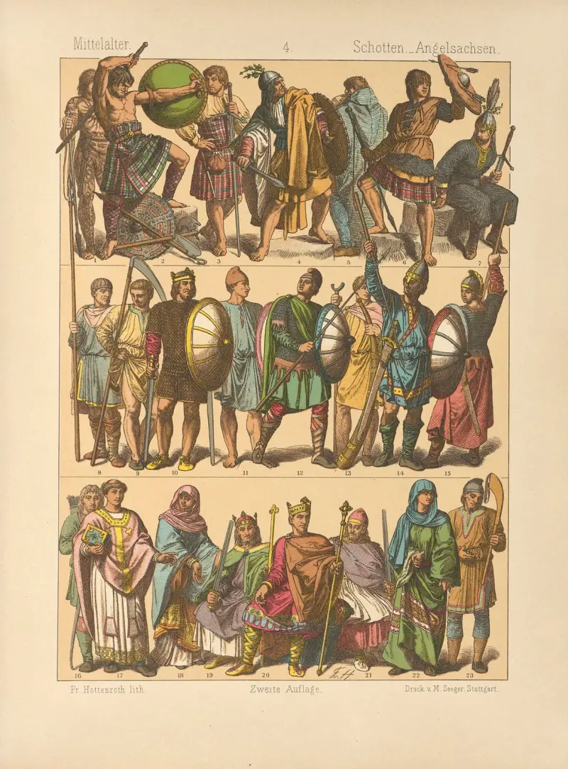 Schotten. Angelsachsen av Friedrich Hottenroth