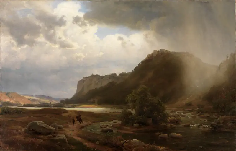 Pejzaż rzeczny, Karl Friedrich Lessing