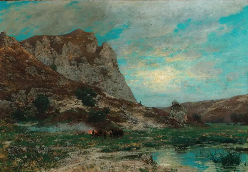 Soldaten bei der Rast av Karl Friedrich Lessing