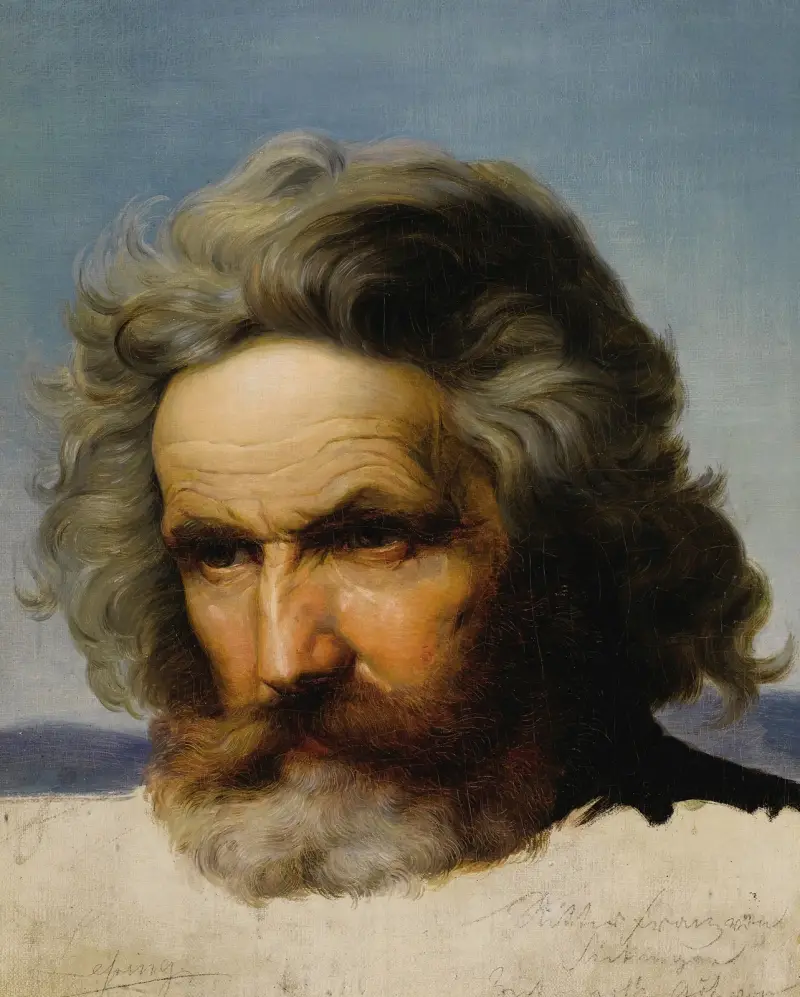 Study of a Bearded Man av Karl Friedrich Lessing
