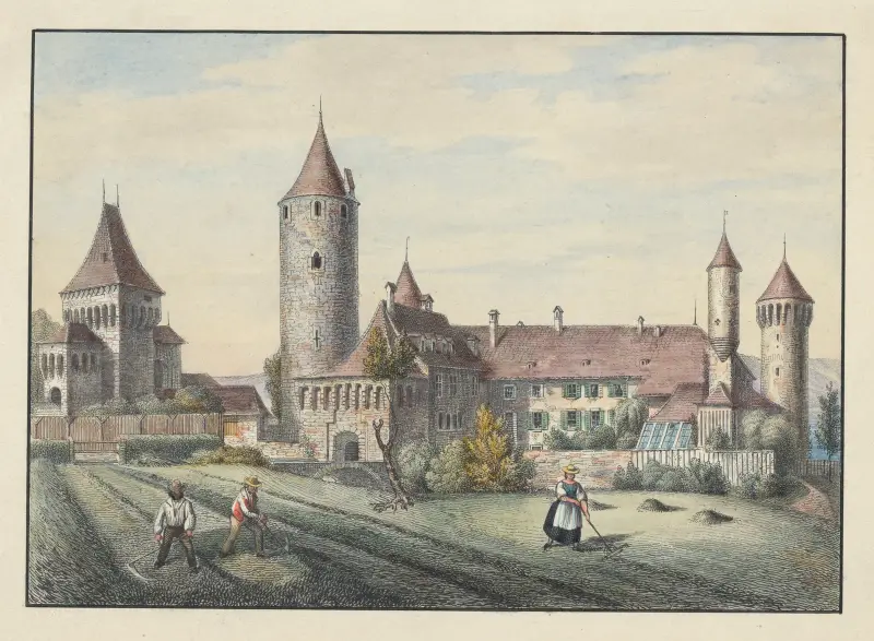 Estavayer av Johann Friedrich Wagner