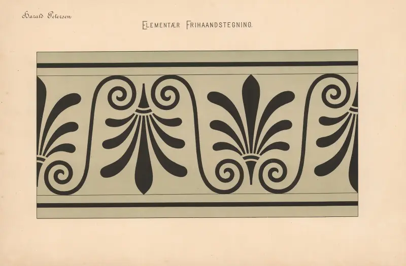 Elementär frihandsteckning pl.17 av Harald Frithjof Petersen