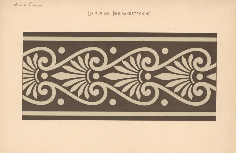 Elementär frihandsteckning pl. 27 av Harald Frithjof Petersen