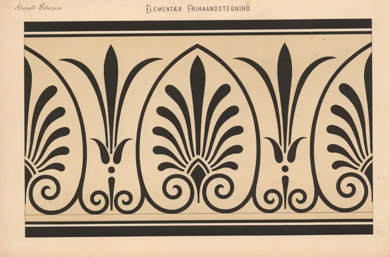 Elementär frihandsteckning pl. 31 av Harald Frithjof Petersen