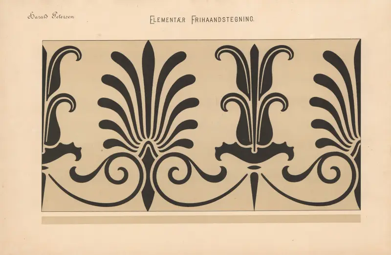 Elementär frihandsteckning pl. 32 av Harald Frithjof Petersen