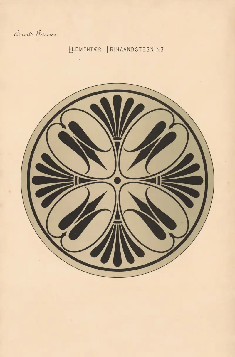 Enkel frihandsteckning pl. 35 av Harald Frithjof Petersen