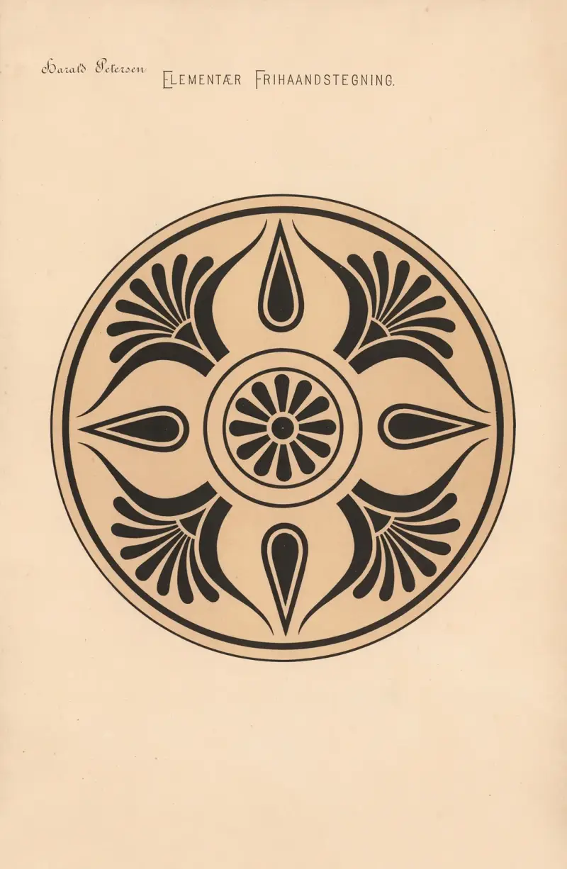Grundläggande frihandsteckning pl. 36 av Harald Frithjof Petersen