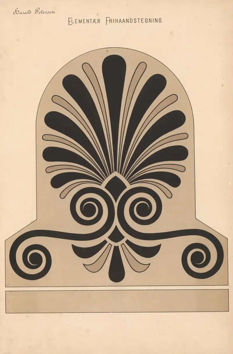Elementär frihandsteckning pl. 39 av Harald Frithjof Petersen