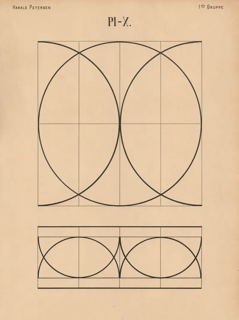 Elementär frihandsteckning vol.1 pl.10 av Harald Frithjof Petersen