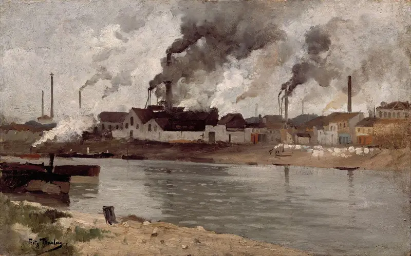 Fabriker i Ivry av Frits Thaulow