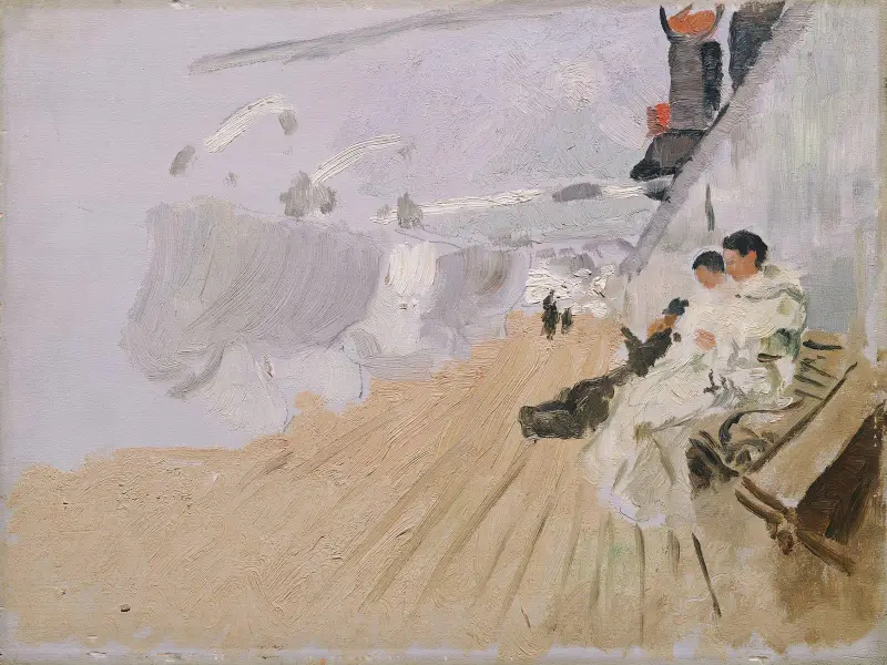 Monks on the Deck av Frits Thaulow