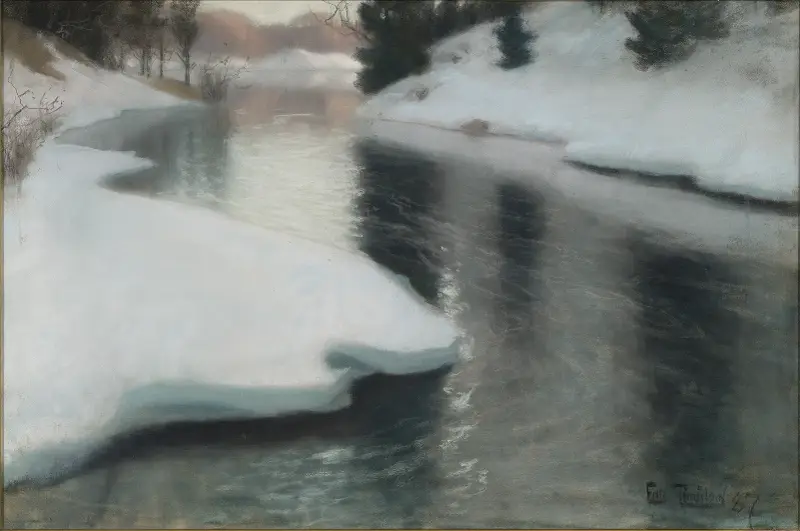 Spring Thaw av Frits Thaulow
