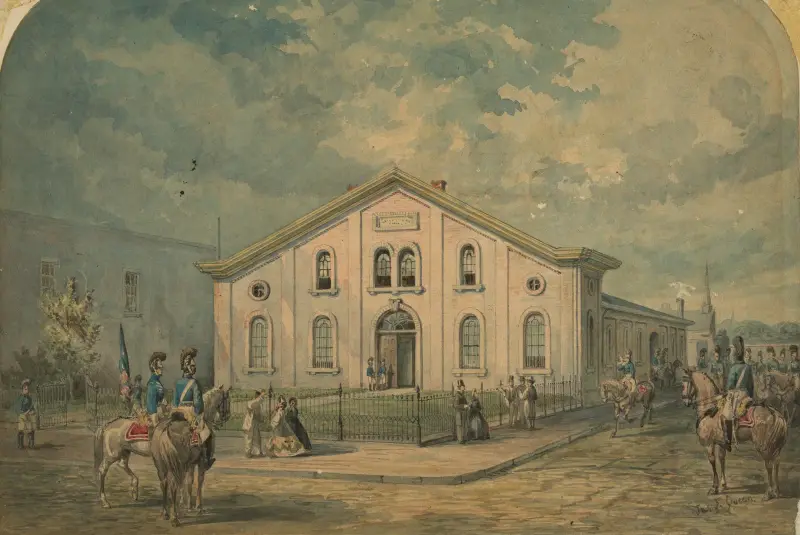 Armory of First City Troop – escorted Washington and every president since av James Fuller Queen
