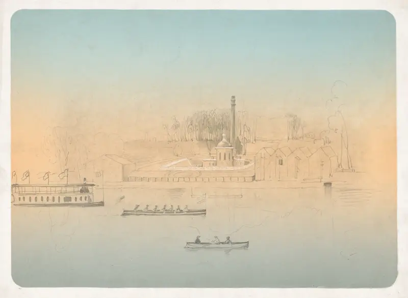 Roddscen på Schuylkill River av James Fuller Queen