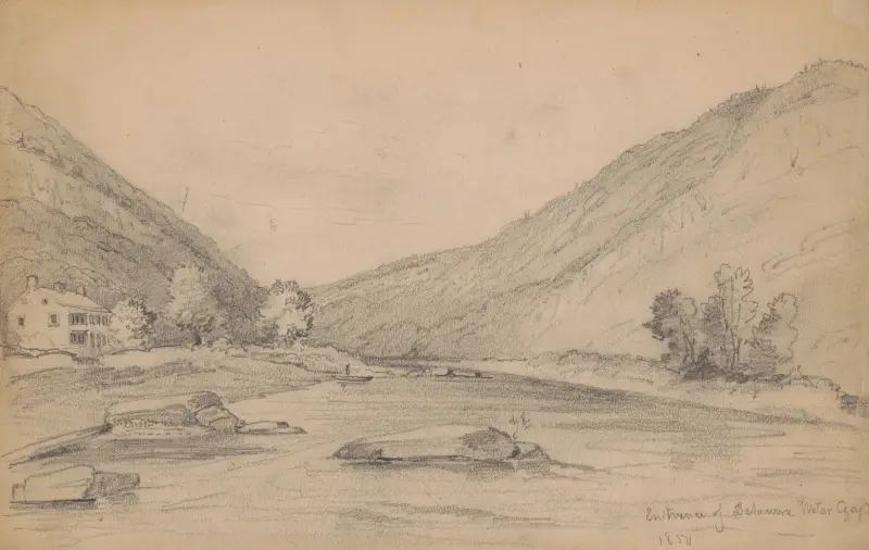 Delaware Water Gap, 1850 av James Fuller Queen