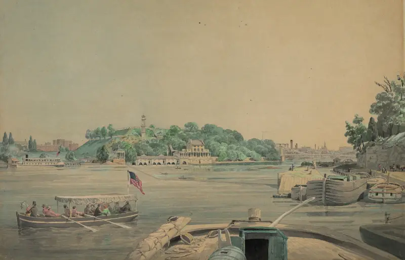Fairmount [Waterworks on the Schuylkill River, Philadelphia, Pa.] av James Fuller Queen
