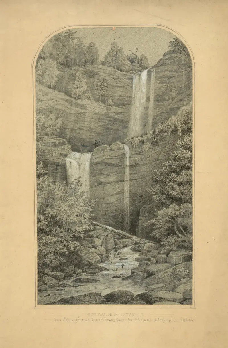 Hoher Wasserfall in den Catskills von James Fuller Queen
