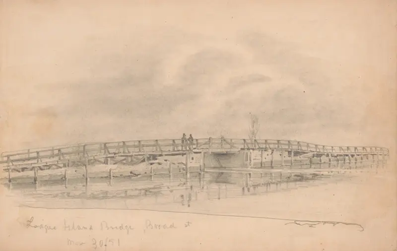 League Island Bridge, Broad St., 30 mars av James Fuller Queen