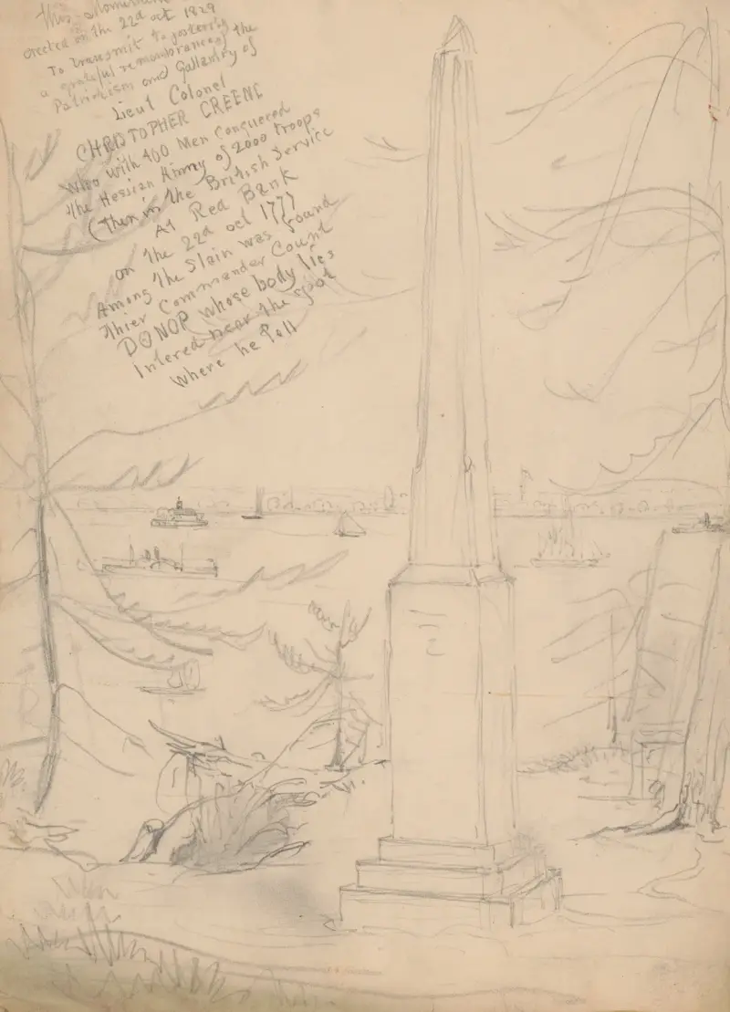 Monument vid Delawareflodens strand av James Fuller Queen